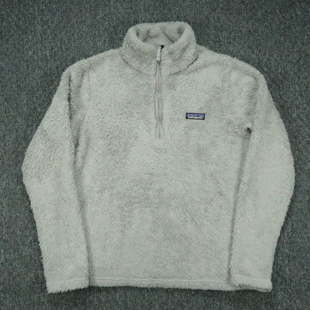 Patagonia Sweater Womens Medium Gray Los Gatos Fleece Quarter Zip Pullover